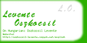 levente oszkocsil business card